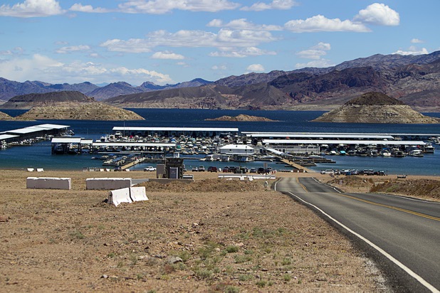 A view of the Las Vegas Boat Harbor at Lake Mead Wednesday, April 17, 2013. American Rivers, Nuestro Rio, Protect the Flows, and the National Young Farmers Coalition held a news conference at the marina to announce the Colorado River as America's #1 Most Endangered  River of 2013.