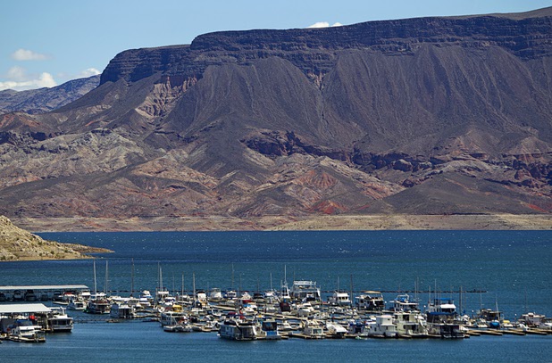 A view of the Las Vegas Boat Harbor at Lake Mead Wednesday, April 17, 2013. American Rivers, Nuestro Rio, Protect the Flows, and the National Young Farmers Coalition held a news conference at the marina to announce the Colorado River as America's #1 Most Endangered  River of 2013.