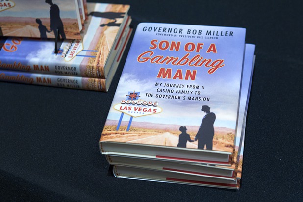 Books by former Governor Bob Miller are displayed at the Mob Museum in downtown Las Vegas Wednesday, April 25, 2013. Former Nevada Governors Robert List, Bob Miller and Richard Bryan participated in a panel discussion at the museum titled Protectors of the State  A Conversation with Three Former Governors.