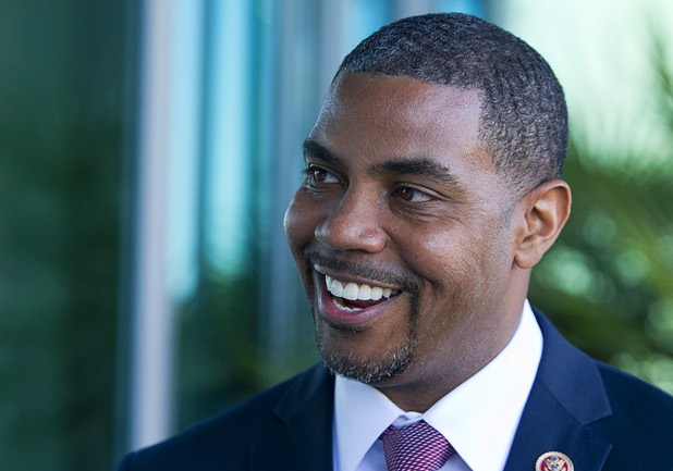 Rep. Steven Horsford responds to a reporter's question following a tour of the Southern Nevada Counter-Terrorism Center, also known as the Fusion Center, at Metro Police headquarters Thursday, May 2, 2013.