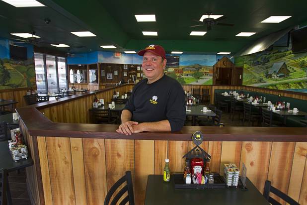 Brad Burdsall, owner and chief engineer, poses inside the Egg and I restaurant, 4533 W. Sahara Ave., Sunday, May 5, 2013. The restaurant reopens May 6, five weeks after a car crashed into the restaurant injuring 10 people.