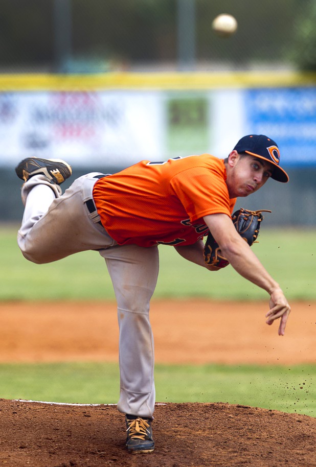 Chaparral Cowboys' Zach Harman pitches during a playoff game against the Boulder City Eagles in Boulder City Tuesday, May 7, 2013.