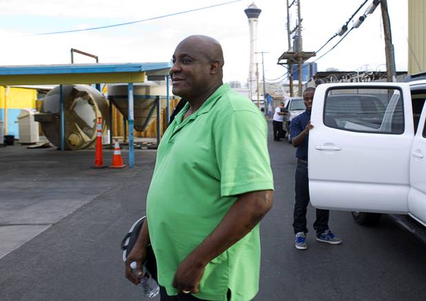 Mike McCallum Sr. and his son Mike McCallum Jr. leave Johnny Tocco's Boxing Gym after a workout Thursday, May 9, 2013.  Mike McCallum Sr., known as the "Body Snatcher" for his fierce body punching, won world titles in three weight divisions.