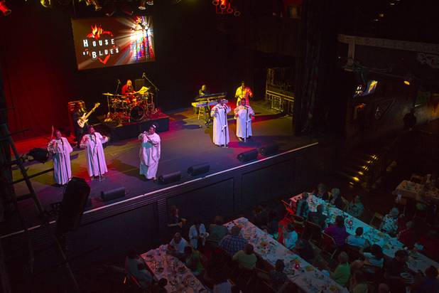 Sharon Smith and the Nu Vision Ensemble perform during a Mother's Day “Kirk Franklin’s Gospel Brunch” at the House of Blues in Mandalay Bay Sunday, May 12, 2013.