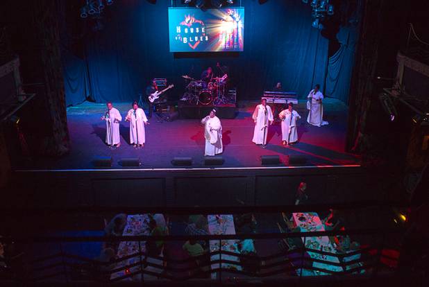 Sharon Smith and the Nu Vision Ensemble perform during a Mother's Day “Kirk Franklin’s Gospel Brunch” at the House of Blues in Mandalay Bay Sunday, May 12, 2013.