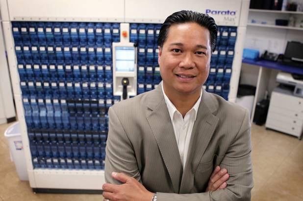Marce Casal, president/CEO of Well Care Pharmacy, poses on Monday, May 13, 2013 at their location on Charleston Boulevard in Las Vegas.