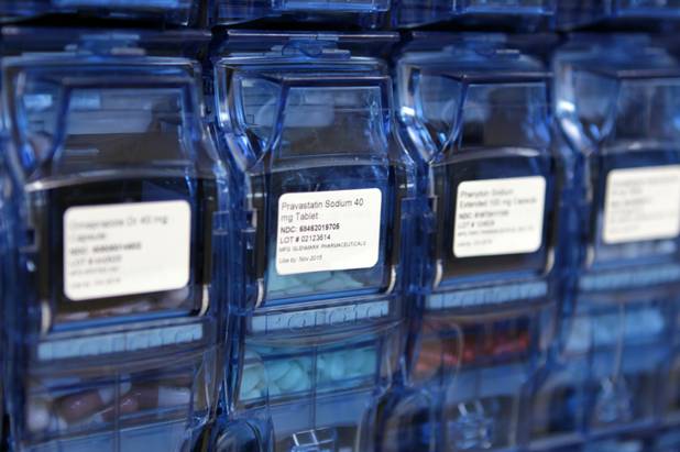 The Parata Max automated dispensing machine at the Well Care Pharmacy on Charleston Boulevard in Las Vegas on Monday, May 13, 2013.