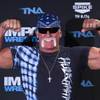Professional wrestling legend Hulk Hogan flexes during a news conference at The Orleans on Wednesday, May 15, 2013. 