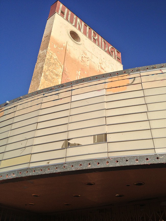 The Huntridge marquee is shown Wednesday, May 15, 2013.