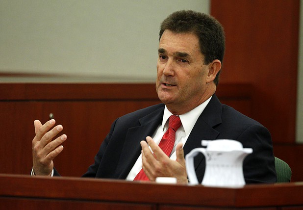 Yale Galanter, O.J. Simpson's former defense attorney, testifies at an evidentiary hearing in Clark County District Court Friday, May 17, 2013.. Simpson, who is currently serving a nine-to-33-year sentence in state prison as a result of his October 2008 conviction for armed robbery and kidnapping charges, is using a writ of habeas corpus to seek a new trial, claiming he had such bad representation that his conviction should be reversed.