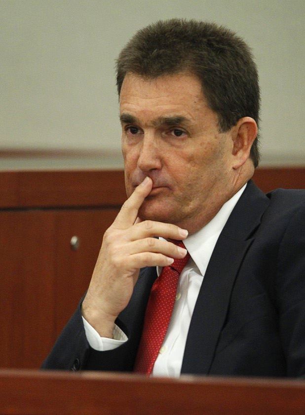 Yale Galanter, O.J. Simpson's former defense attorney, listens to a question during an evidentiary hearing in Clark County District Court Friday, May 17, 2013.. Simpson, who is currently serving a nine-to-33-year sentence in state prison as a result of his October 2008 conviction for armed robbery and kidnapping charges, is using a writ of habeas corpus to seek a new trial, claiming he had such bad representation that his conviction should be reversed.