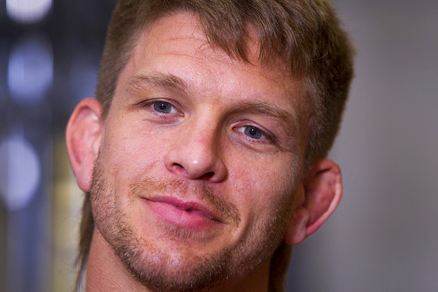 UFC welterweight fighter Mike Pyle listened to a question during an interview at the Syndicate gym Monday, May 20, 2013. Pyle will fight Rick Story at the MGM Grand Garden Arena Saturday.
