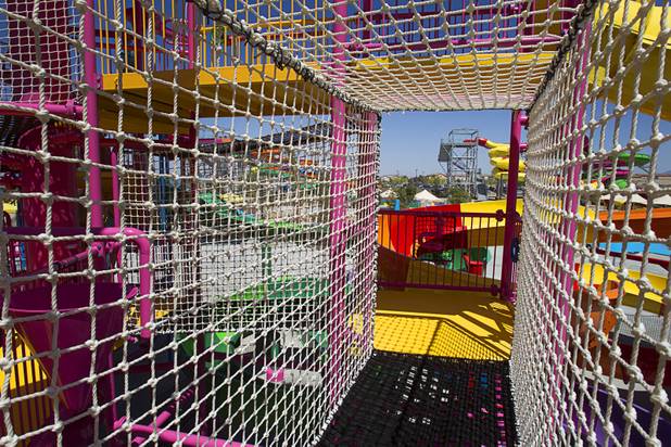 A play structure is shown on Splash island at the Wet 'n' Wild Las Vegas water park, 7055 S. Fort Apache Road, Wednesday, May 22, 2013. The new 41-acre park opens to Gold Pass holders on Saturday. Single day tickets are available from June 3.