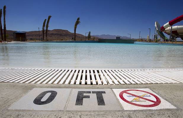 The shallow end of the wave pool is shown at the Wet 'n' Wild Las Vegas water park, 7055 S. Fort Apache Road, Wednesday, May 22, 2013. The new 41-acre park opens to Gold Pass holders on Saturday. Single day tickets are available from June 3.