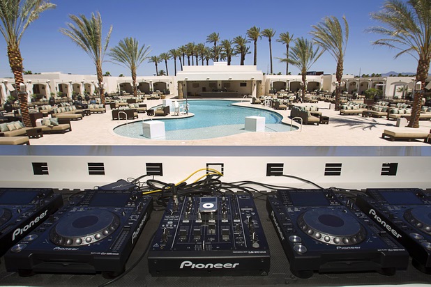 A view from the stage at the Daylight beach club at Mandalay Bay Thursday, May 23, 2013. The new club by the Light Group features a 4,400-square-foot pool, 70 daybeds, 23 cabanas and two bungalows.