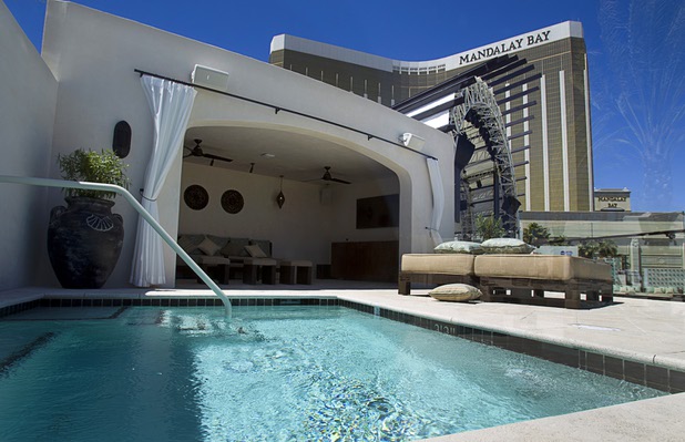 A bungalow is shown at the Daylight beach club at Mandalay Bay Thursday, May 23, 2013. The new club by the Light Group features a 4,400-square-foot pool, 70 daybeds, 23 cabanas and two bungalows.