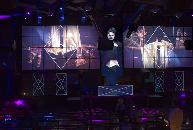 Video is displayed on giant screens at the Light nightclub at Mandalay Bay Thursday, May 23, 2013. The new 38,000 sq. ft. club is a collaboration by Cirque du Soleil and The Light Group.