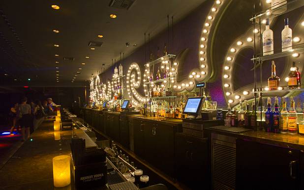 A bar is shown at the Light nightclub at Mandalay Bay Thursday, May 23, 2013. The new 38,000 sq. ft. club is a collaboration by Cirque du Soleil and The Light Group.