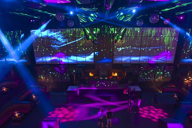 Video is displayed on giant screens at the Light nightclub at Mandalay Bay Thursday, May 23, 2013. The new 38,000 sq. ft. club is a collaboration by Cirque du Soleil and The Light Group.