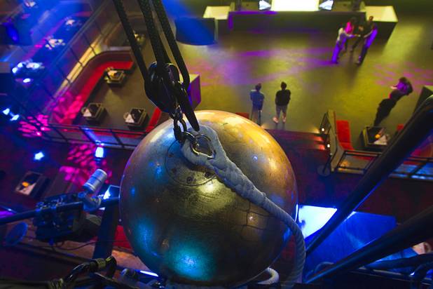 A ball used by Cirque du Soleil performers is shown at the Light nightclub at Mandalay Bay Thursday, May 23, 2013. The new 38,000 sq. ft. club is a collaboration by Cirque and The Light Group.