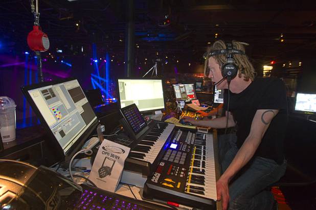 Lighting Director Allen Stevens works in a main control room at the Light nightclub at Mandalay Bay Thursday, May 23, 2013. The new 38,000 sq. ft. club is a collaboration by Cirque du Soleil and The Light Group.