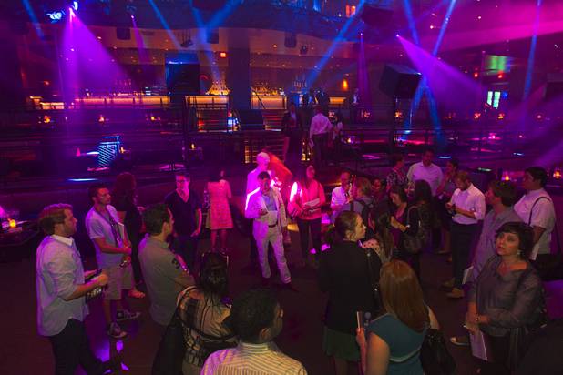 Reporters and other guests get a preview of the Light nightclub at Mandalay Bay Thursday, May 23, 2013. The new 38,000 sq. ft. club is a collaboration by Cirque du Soleil and The Light Group.