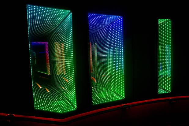 A display is shown in the entrance to the Light nightclub at Mandalay Bay Thursday, May 23, 2013. The new 38,000 sq. ft. club is a collaboration by Cirque du Soleil and The Light Group.