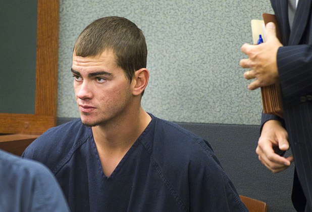 Jacob Dismont, 18, waits for a hearing in Las Vegas Justice Court at the Regional Justice Center Thursday, May 23, 2013. Dismont and Michael Solid, 21, are accused of killing 15-year-old Marcos Arenas while stealing his iPad.