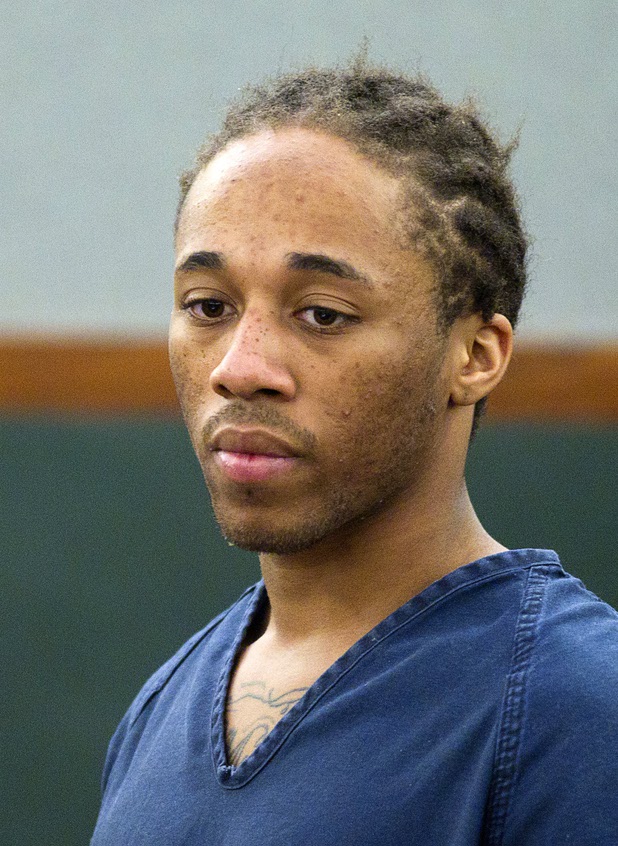 Michael Solid, 21, stands during a hearing in Las Vegas Justice Court at the Regional Justice Center Thursday, May 23, 2013. Solid and Jacob Dismont, 18, are accused of killing 15-year-old Marcos Arenas while stealing his iPad,