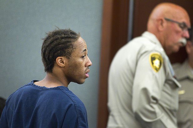 Jacob Dismont, 18, and Michael Solid, 21, accusing of killing 15-year-old Marcos Arenas while stealing his iPad, appear in Las Vegas Justice Court at the Regional Justice Center Thursday, May 23, 2013.