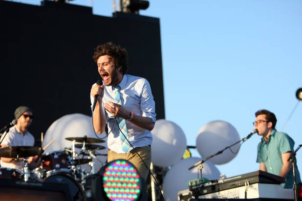 Passion Pit performs on day 1 of weekend 1 at the 2013 Coachella Valley Music and Arts Festival at the Empire Polo Club on Friday, April 12, 2013 in Indio, Calif. 