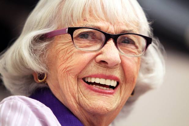 Ruth Elliott, 92,  teaches a parapsychology course to seniors at the Osher Lifelong Learning Institute at UNLV Paradise campus in Las Vegas on Wednesday, June 5, 2013.