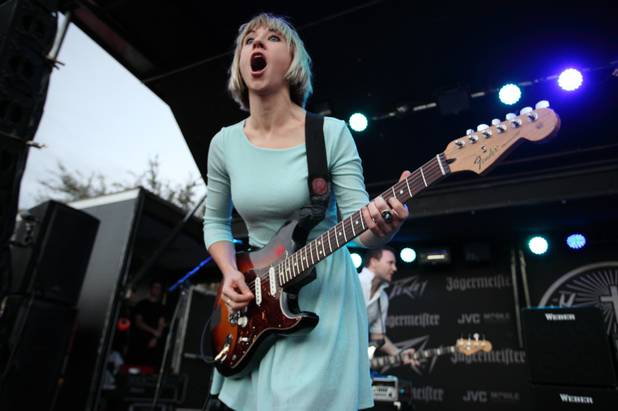 Ritzy Bryan of The Joy Formidable performs during The Big Ticket at Jacksonville Metro Park on Sunday, Dec. 2, 2012, in Jacksonville, Fla.