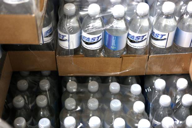 Water for staff at the Freeway & Arterial System of Transportation (FAST) headquarters in Las Vegas on Thursday, June 6, 2013.