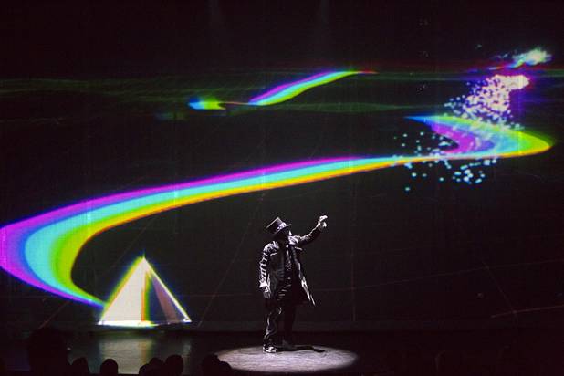 A Jabbawockeez cast member performs in "Prism," their new show at the Luxor, Sunday, June 9, 2013.