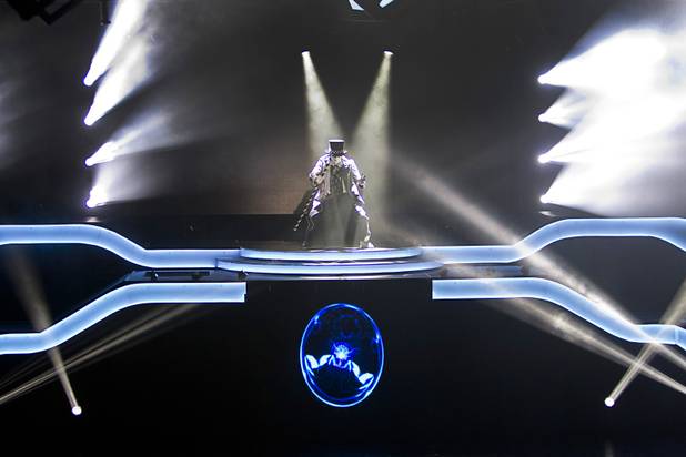 A Jabbawockeez cast member performs in "Prism," their new show at the Luxor, Sunday, June 9, 2013.