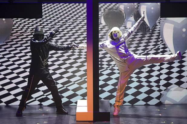 Jabbawockeez cast members perform in "Prism," their new show at the Luxor, Sunday, June 9, 2013.