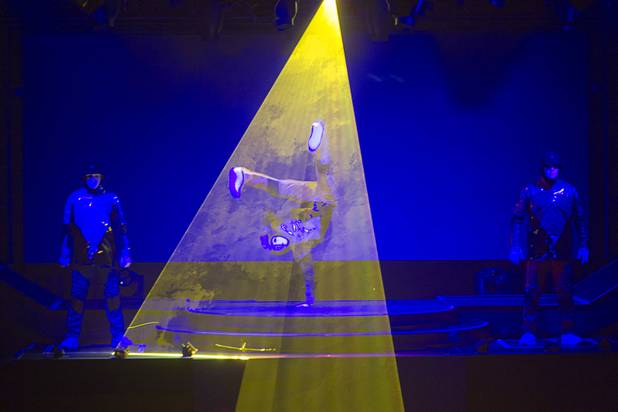 Jabbawockeez cast members perform in "Prism," their new show at the Luxor, Sunday, June 9, 2013.