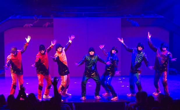 Jabbawockeez cast members perform in "Prism," their new show at the Luxor, Sunday, June 9, 2013.