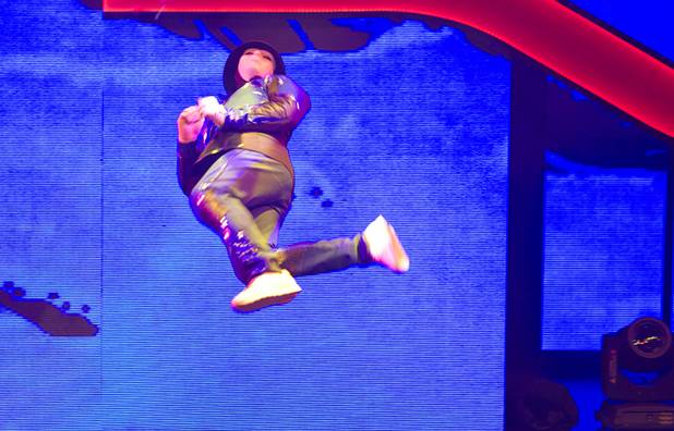 A Jabbawockeez cast member performs in "Prism," their new show at the Luxor, Sunday, June 9, 2013.