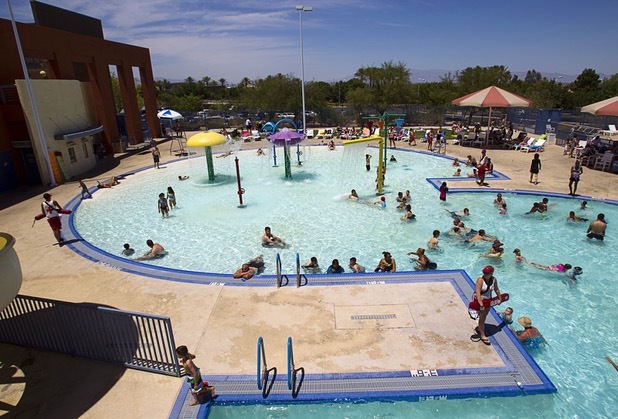 Swimmers keep cool at the Henderson Multigenerational Activity Pool Sunday, June 9, 2013.