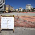Downtown Lot Fenced Off