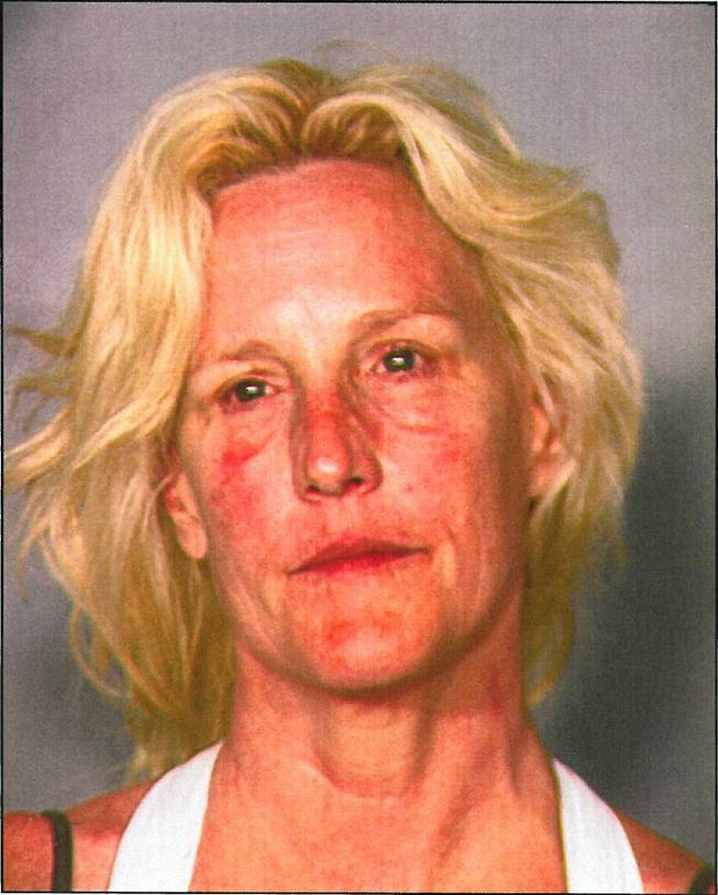 A booking photo of Erin Brockovich-Ellis after her arrest Friday, June 7, 2013, at Lake Mead on a count of operating a boat while intoxicated.
