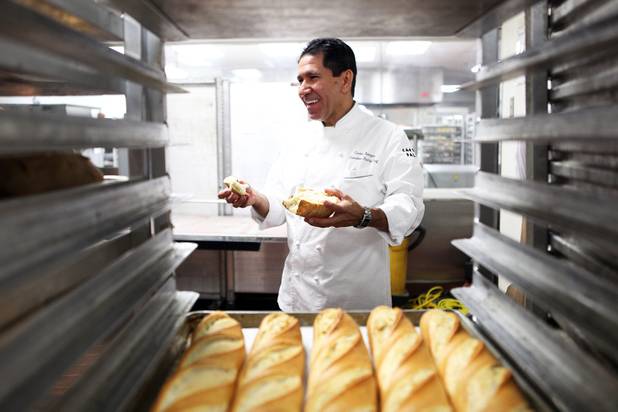 Executive pastry chef Carlos Salazar inside the basement bakery at Caesars Palace in Las Vegas on Tuesday, June 11, 2013.