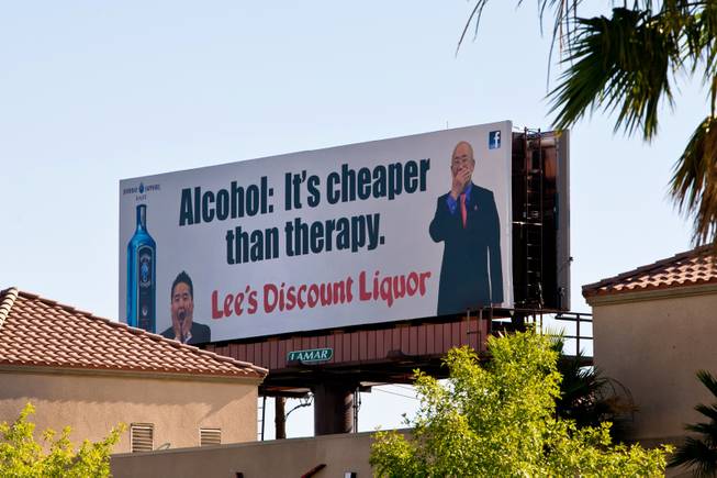No laughing matter: Liquor store chain removing controversial billboard -  Las Vegas Sun Newspaper