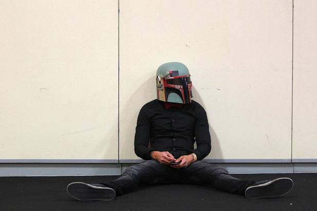 Jason Dieron takes a break at the Amazing Las Vegas Comic Con at the South Point Saturday, June 15, 2013.