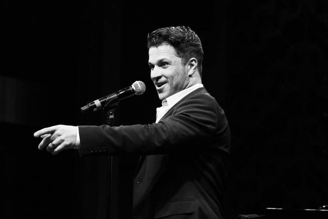 Mark Shunock sings during a performance of the Broadway-based open mic and variety show Cast Party Wednesday, June 19, 2013 at Cabaret Jazz at the Smith Center.