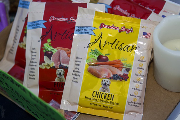 Gourmet dog food samples from At Your Service Pet Supplies, 55 S. Valley Verde Drive, are displayed during "Yappy Hour" at  Rumor Thursday, June 20, 2013. The boutique hotel opens its courtyard to dog lovers on the third Thursday of every month.