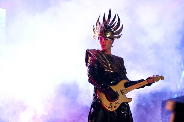 Empire of the Sun performs during night 2 of the Electric Daisy Carnival, Saturday June 22, 2013.