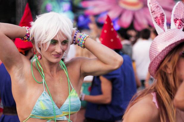 A fan enjoys Headhunterz set at the Electric Daisy Carnival Festival, EDC, at the Las Vegas Motor Speedway, Sunday morning, June 23, 2013.